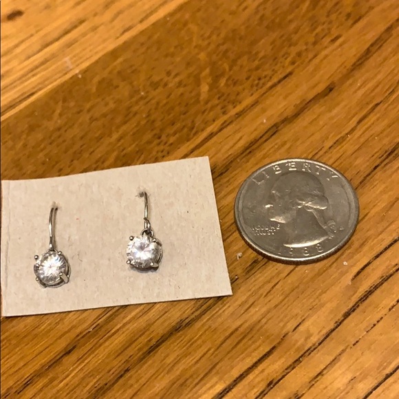 Pretty sparkly pierced earrings. Never worn. - Picture 2 of 2